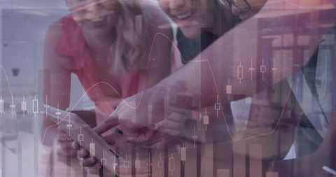 Collaborating on Financial Data Analysis with Tablet - Download Free Stock Images Pikwizard.com