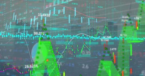Digital Financial Analytics Overlay on Trading Platform - Download Free Stock Images Pikwizard.com