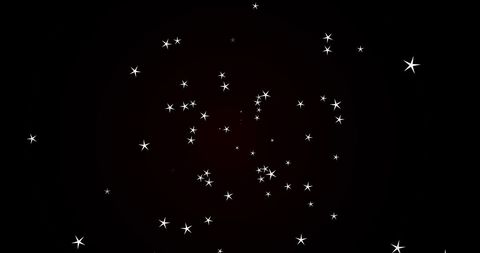 Twinkling White Stars in Hypnotic Motion on Black Background