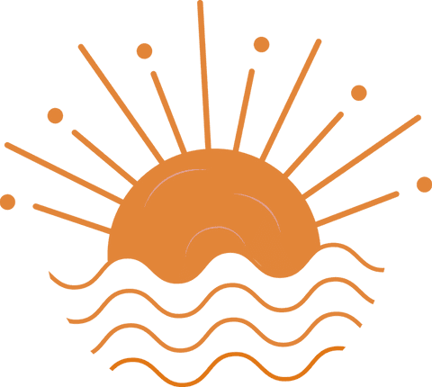 vibrant abstract sunrise over ocean waves with radial rays on transparent background - Download Free Stock Videos Pikwizard.com