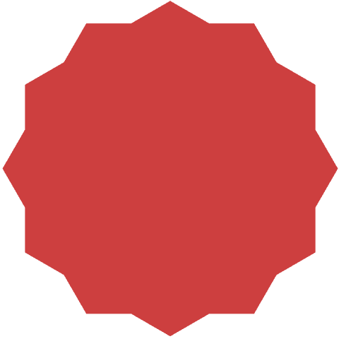 red star-shaped badge icon with transparent background vector - Download Free Stock Videos Pikwizard.com