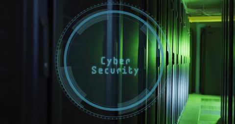 Cybersecurity Digital Data Protection in Server Room - Download Free Stock Images Pikwizard.com