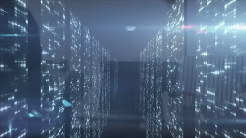 Abstract Digital Cityscape Animation with Business Theme