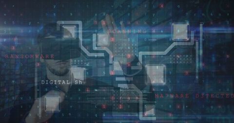 Virtual Reality in Cybersecurity Overlay with Digital Interfaces - Download Free Stock Images Pikwizard.com