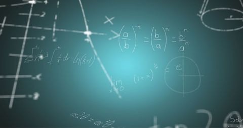 abstract background of mathematical formulas on aqua blue blackboard - Download Free Stock Images Pikwizard.com