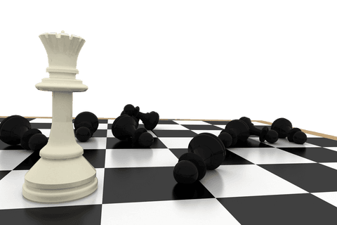 triumphant white queen on transparent chessboard - Download Free Stock Videos Pikwizard.com