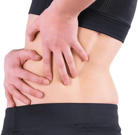 Transparent Back Injury Relief Concept with Woman in Pain - Download Free Stock Videos Pikwizard.com