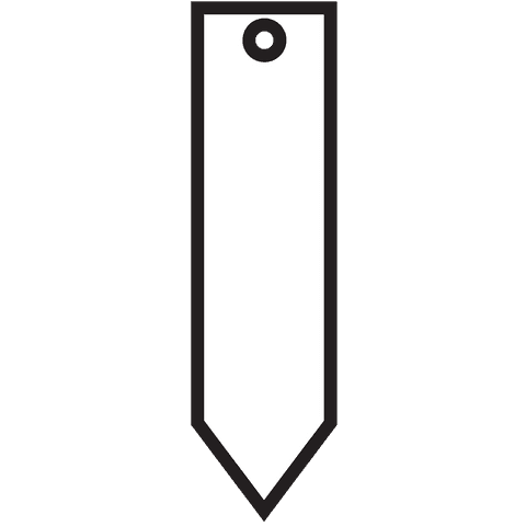 White gift tag on transparent background for celebrations