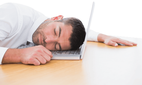 Exhausted Businessman Sleeping on Laptop Transparent Background - Download Free Stock Videos Pikwizard.com