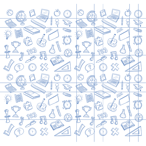 transparent blue pattern of education symbols in repeated grid - Download Free Stock Videos Pikwizard.com