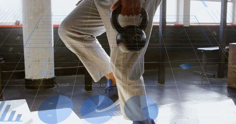 Dynamic Fitness Training with Kettlebell in Urban Gym