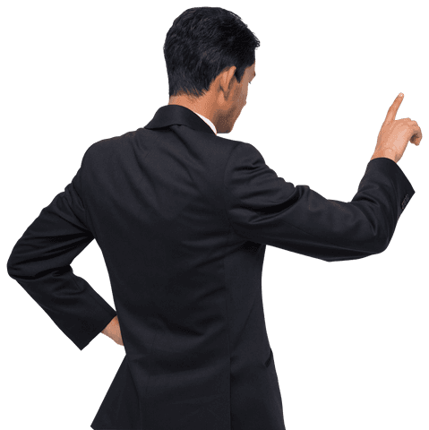businessman gesturing confidently finger point transparent background - Download Free Stock Videos Pikwizard.com
