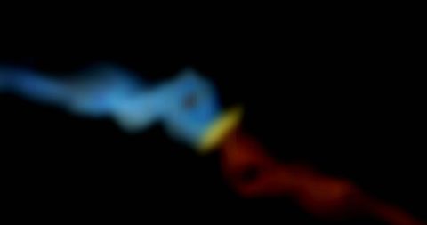 Emojis expressing different emotions on abstract background