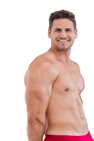 smiling shirtless caucasian man on transparent background - Download Free Stock Videos Pikwizard.com