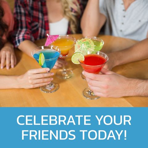 friends toasting with colorful cocktails celebrating friendship - Download Free Stock Templates Pikwizard.com