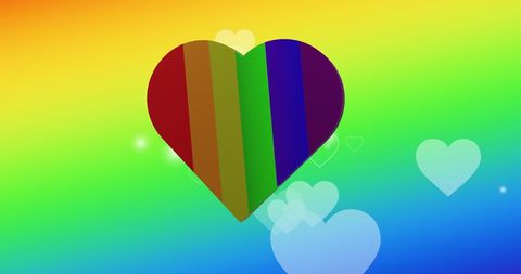 LGBTQ+ Rainbow Heart on Vibrant Spectrum Background - Download Free Stock Images Pikwizard.com