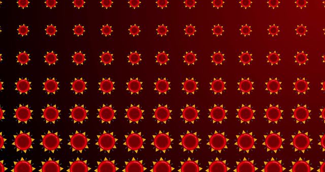 Red Flower-like Cells on Dark Red Background with Medical Science Theme - Download Free Stock Images Pikwizard.com