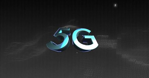 Futuristic 5G Concept with Digital Wave Background