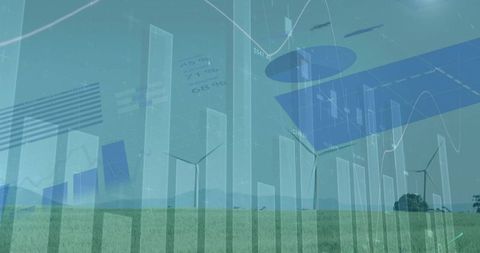 Merging wind farm analytics with interactive data visualization and clean energy charts