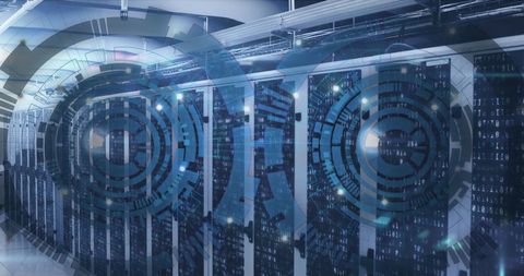Digital Progress Concepts with Servers and Binary Codes - Download Free Stock Images Pikwizard.com