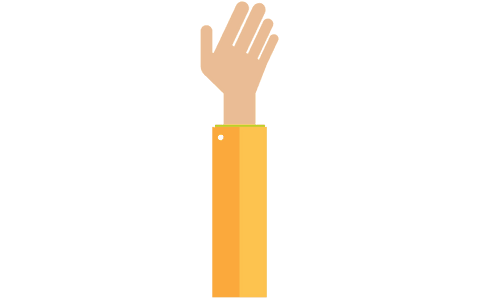 Outstretched Hand Illustration on Transparent Background - Download Free Stock Videos Pikwizard.com