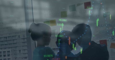 Business Children Analyzing Data in Modern Office Environment