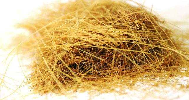 Close-Up Pile of Straw Hay Isolated on White Background - Download Free Stock Images Pikwizard.com