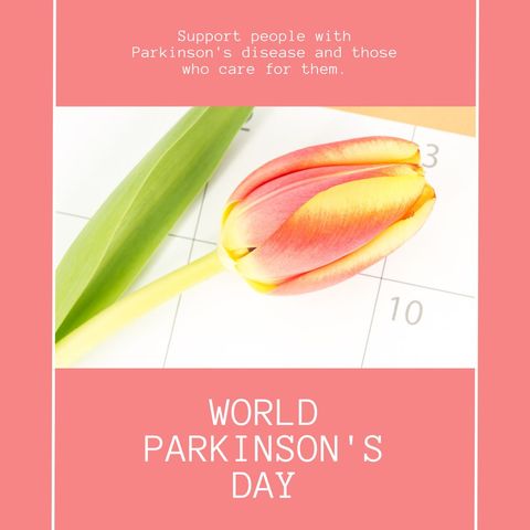 world parkinson's day: tulip flower on calendar - Download Free Stock Templates Pikwizard.com