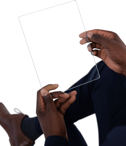 businessman holding transparent future tech glass tablet - Download Free Stock Videos Pikwizard.com
