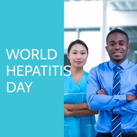 Diverse Healthcare Professionals Promoting World Hepatitis Day - Download Free Stock Templates Pikwizard.com