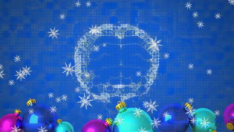 Animated Brain and DNA with Christmas Ornaments