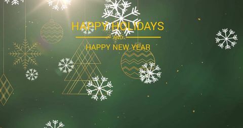 Festive Holiday Celebration with Falling Snowflakes