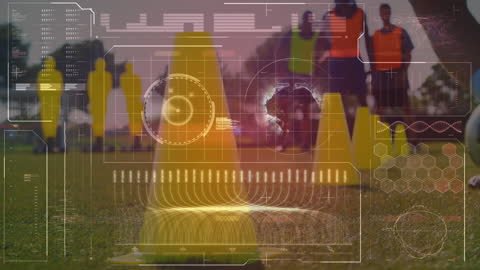 Digital Data Overlay on Football Training Session