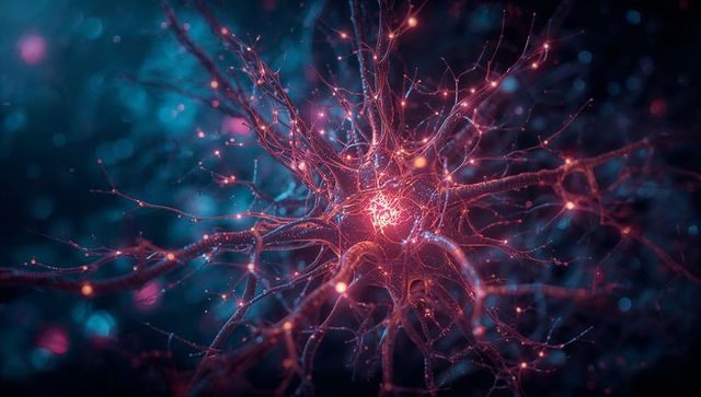 Glowing Neuron Cell with Dendritic Branches in Neural Network