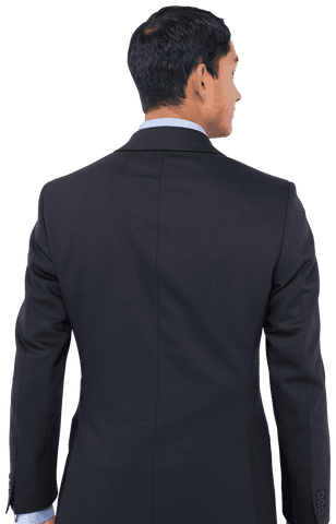 Serious Conveyancing Businessman in Side Profile Transparent View