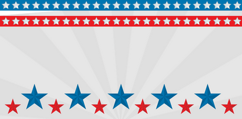 Transparent patriotic star border abstract design