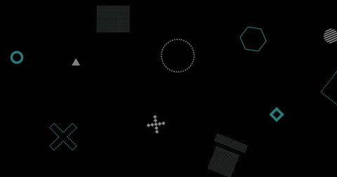Abstract geometric technology background with teal and gray shapes for control systems