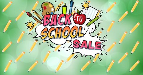 Back to School Sale Design with Creative Elements