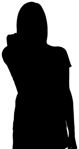 Sportswoman silhouette on transparent background for design use