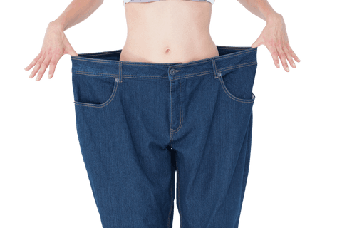 jeans easily hanging off slim woman to indicate achievements - Download Free Stock Videos Pikwizard.com
