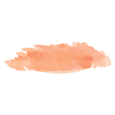 Abstract pink watercolor brush stroke on transparent background