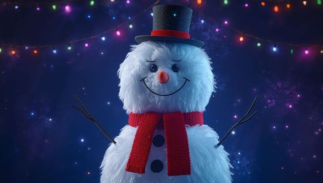 Festive Snowman Delight: Cheerful Winter Celebration Imagery