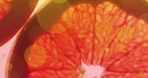 Vibrant Grapefruit Slices with Digital Overlay - Download Free Stock Images Pikwizard.com