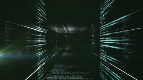 Digital Data Streams with Light Trails in Virtual Space