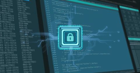 Digital Security Concept with Virtual Padlock and Coding - Download Free Stock Images Pikwizard.com