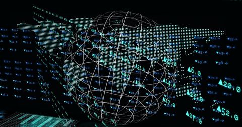 Digital Globe and Financial Data Analysis in Technological World - Download Free Stock Images Pikwizard.com
