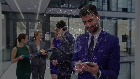 Business People Connecting Through Digital Network Technology