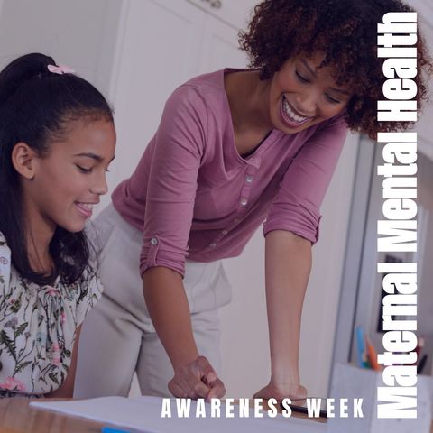 African American Mother Engaging Daughter for Mental Health Awareness