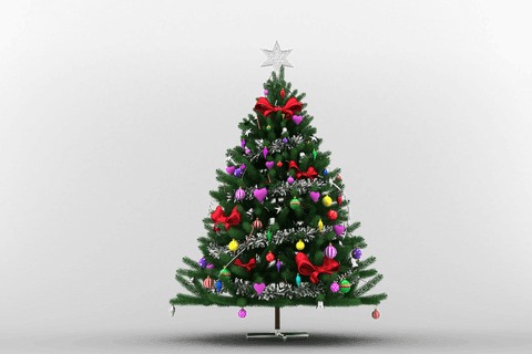 decorated christmas tree isolated transparent illustration - Download Free Stock Videos Pikwizard.com