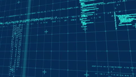Data Processing Animation with Financial Code and Grid